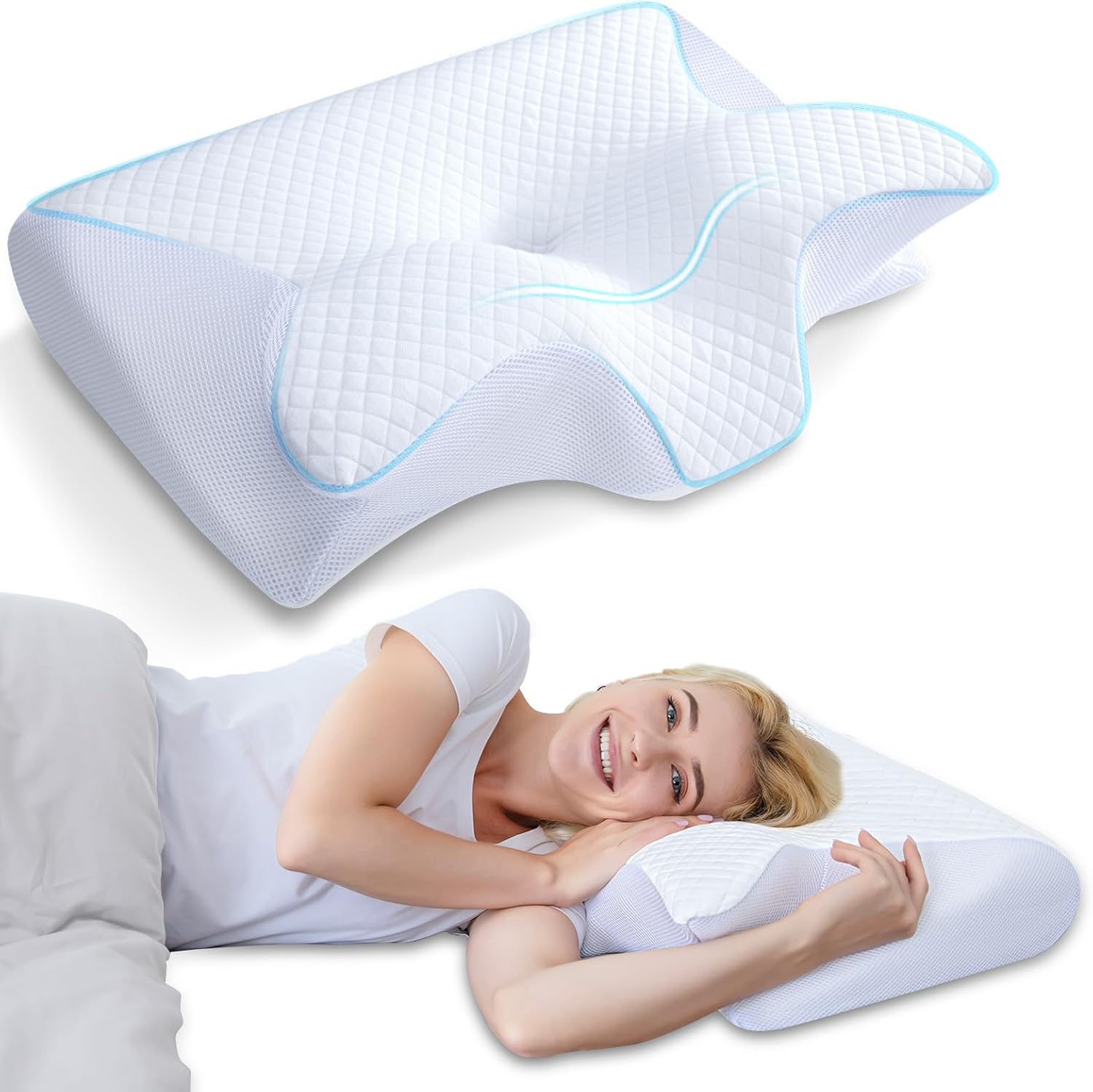 Neck Pillowcase Tailored Butterfly Fit Breathable & Skin-Friendly
