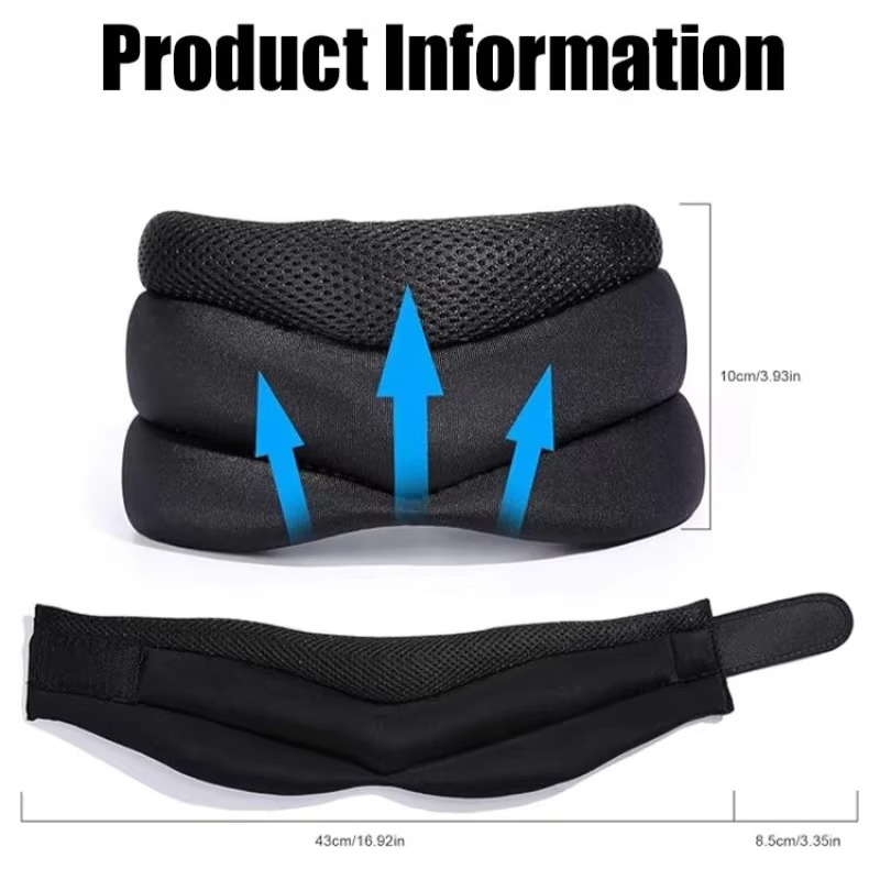 Neck Support Ergonomic V-Shape Breathable Fabric Adjustable Velcro