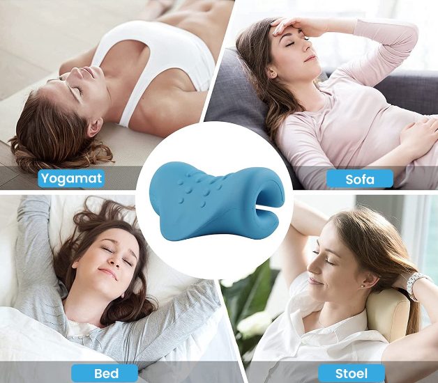 Neck Support Pillow Ergonomic Curved Shape & Pressure Points