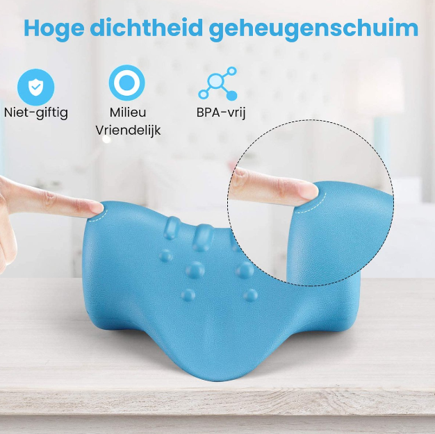 Neck Support Pillow Ergonomic Curved Shape & Pressure Points