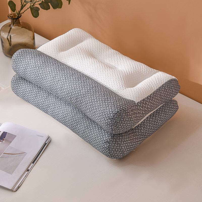 Neck Support Pillow Ergonomic Memory Foam Breathable Cotton Cover