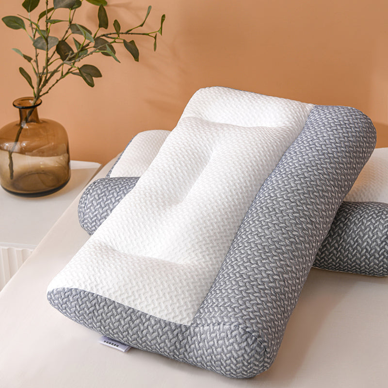 Neck Support Pillow Ergonomic Memory Foam Breathable Cotton Cover