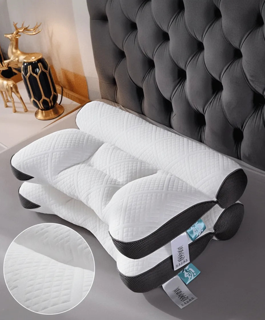 Neck Support Pillow Ergonomic Memory Foam Breathable Cover