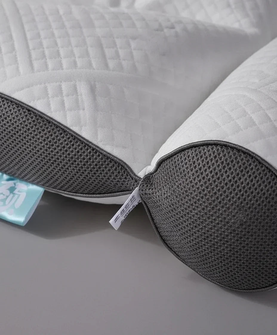 Neck Support Pillow Ergonomic Memory Foam Breathable Cover