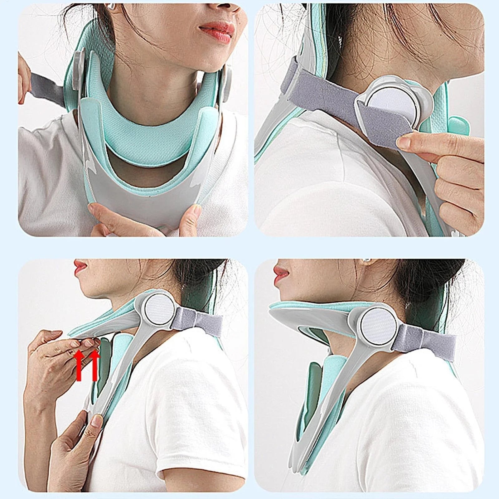 Neck Traction Device Adjustable Air Traction Soft Foam Padding