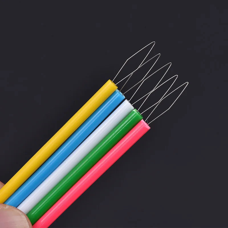 Needle Threader Ergonomic Cylindrical Grip Reduces Eye Strain