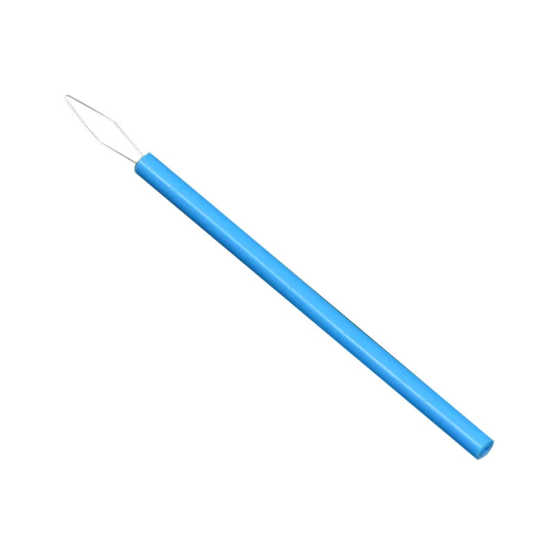 Needle Threader Ergonomic Cylindrical Grip Reduces Eye Strain