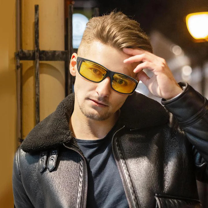 Night Driving Over-Glasses Polarized Yellow & Anti-Reflective