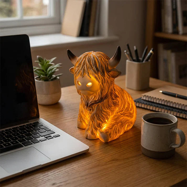 Night Light Compact Hand-Textured Resin Warm Amber LED