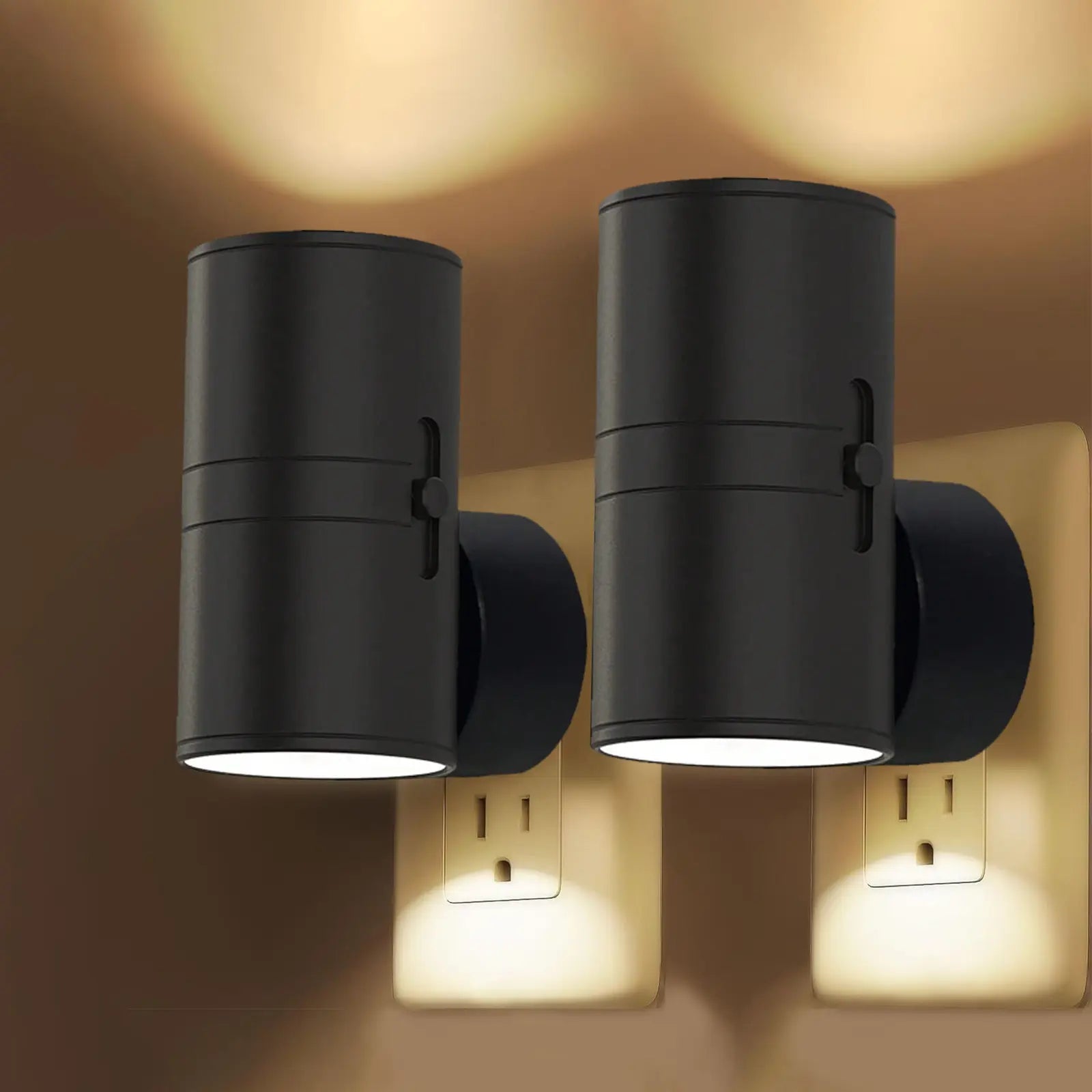 Night Light Plug-In Rotary Dimmer Warm White LED