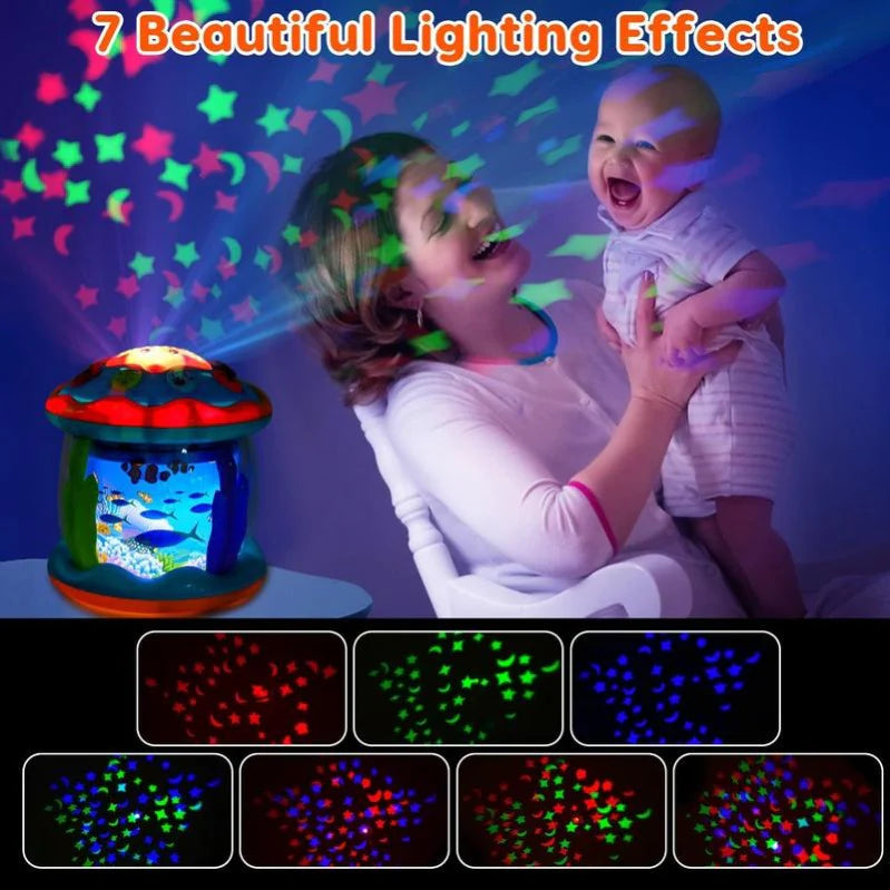 Night Light Projector Rotating Sea Animals & Star Projection