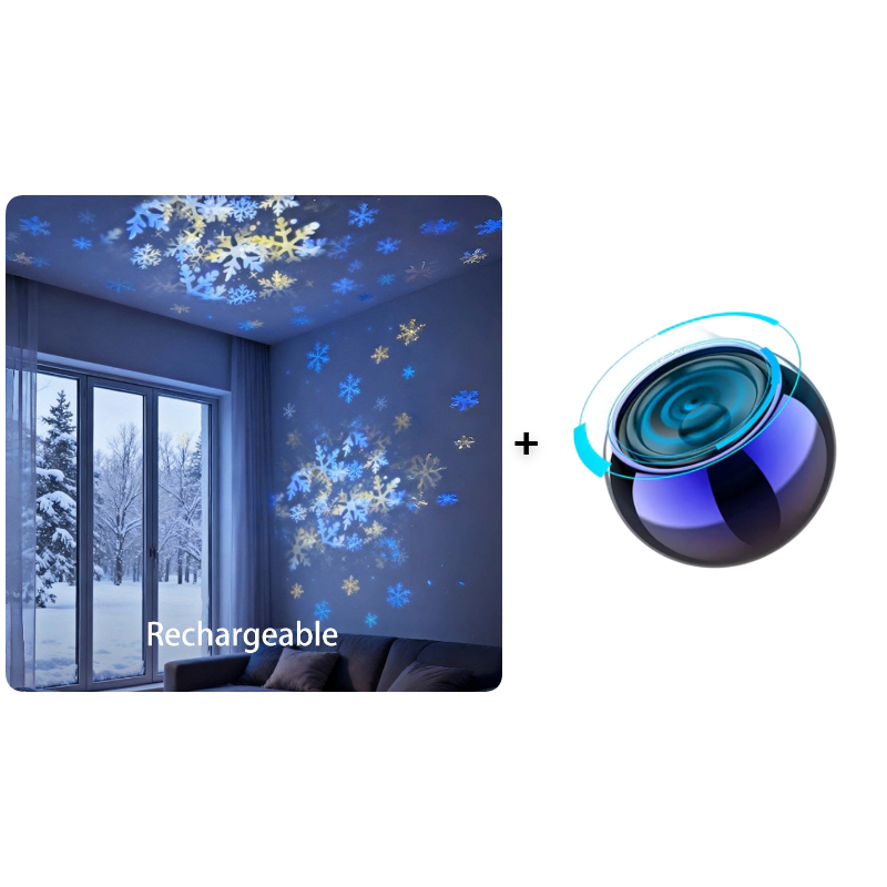 Night Light Projector Rotating Selectable Themes Rechargeable & USB