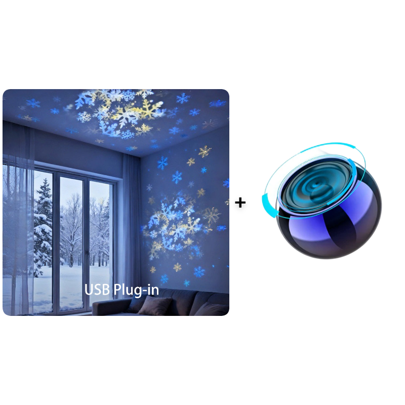Night Light Projector Rotating Selectable Themes Rechargeable & USB
