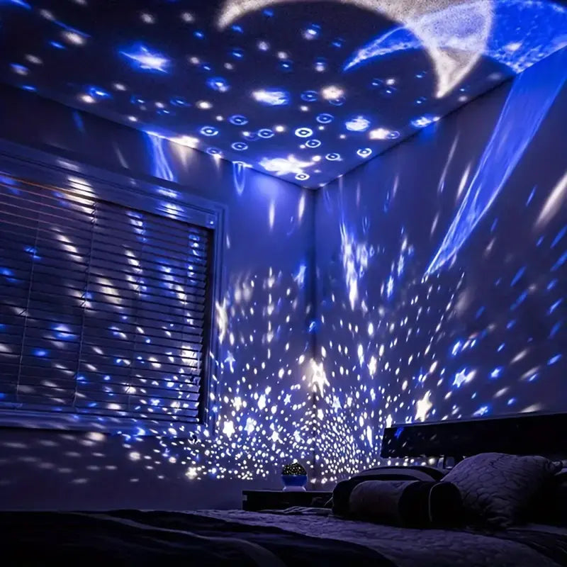 Night Light Projector Starry Sky Rotating USB Rechargeable