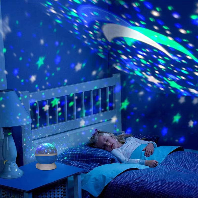 Night Light Projector Starry Sky Rotating USB Rechargeable