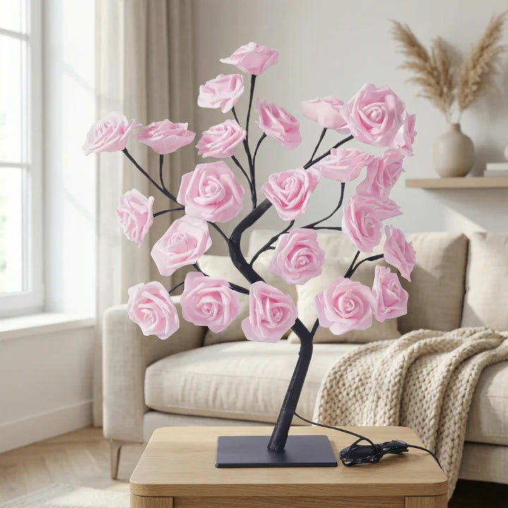 Night Light Rose Blossom USB-Powered Warm LED