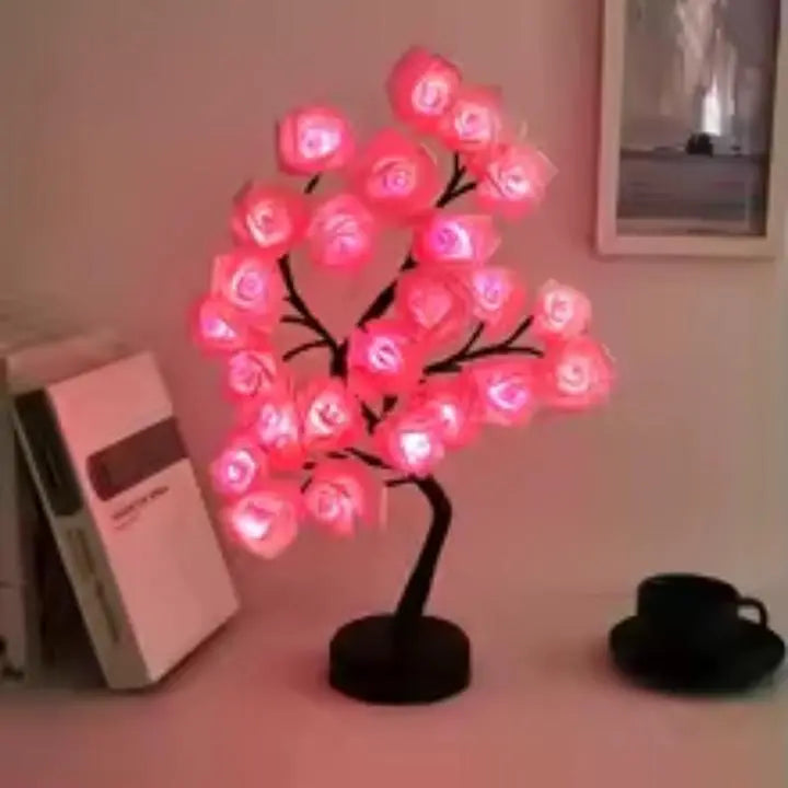 Night Light Rose-Shaped Soft Warm LED USB & Battery