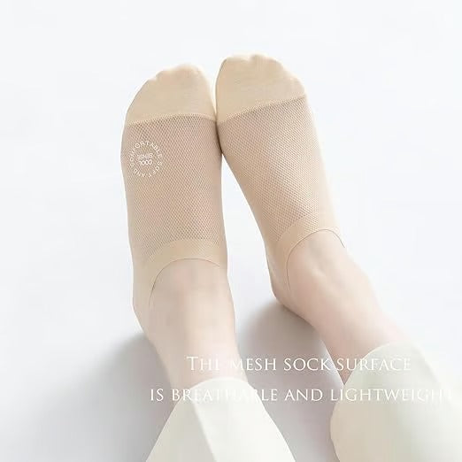 No-Show Socks Breathable Mesh & Anti-Slip 4-Pack