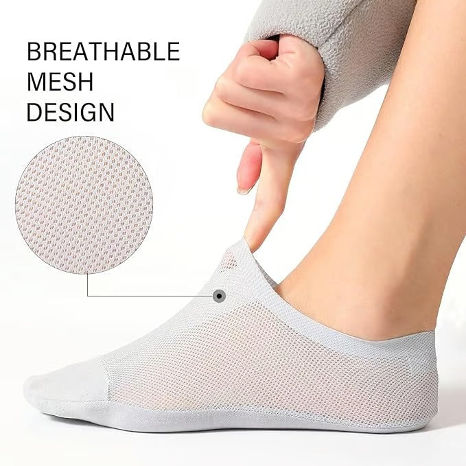 No-Show Socks Breathable Mesh & Anti-Slip 4-Pack