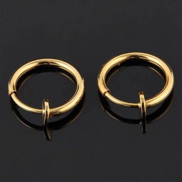 Non-Piercing Earrings Retractable Clip Closure Lightweight & Comfortable