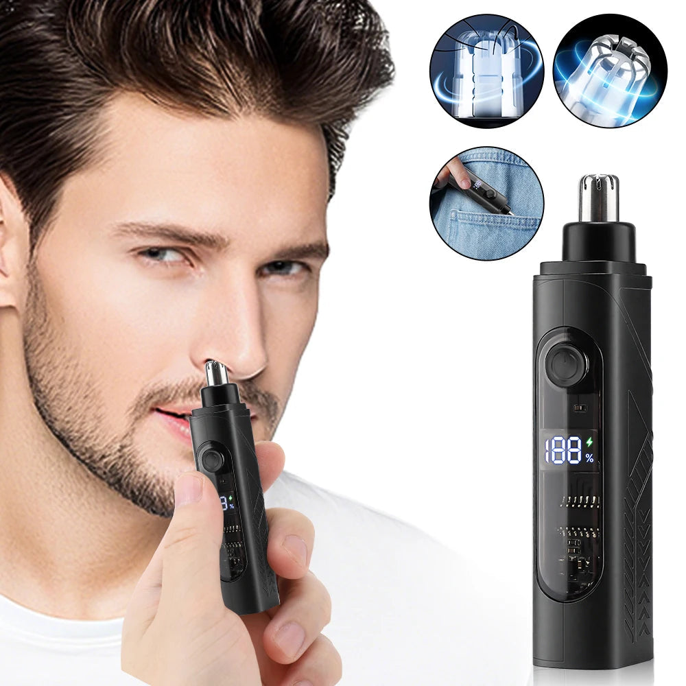 Nose & Ear Hair Trimmer USB Rechargeable Waterproof