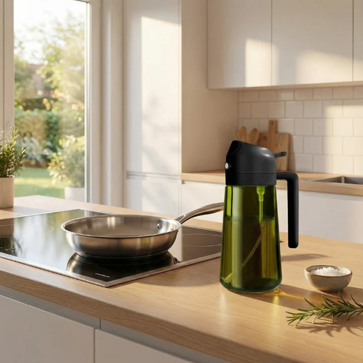 Oil Dispenser Set of 2 Spray & Pour Drip-Free
