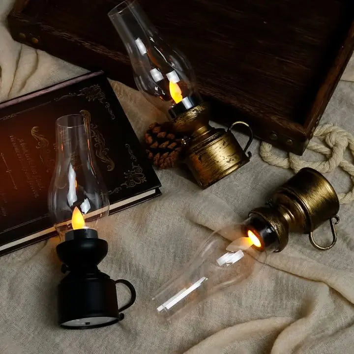 Oil Lamp Vintage Flickering LED Battery-Operated