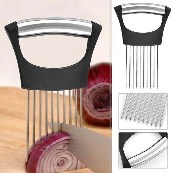 Onion Holder Stainless Steel Spikes Non-Slip Handle