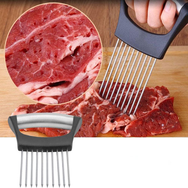 Onion Holder Stainless Steel Spikes Non-Slip Handle