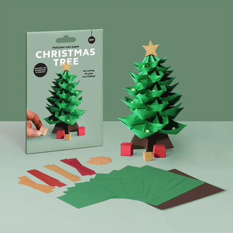 Origami Kit 50 Pre-Printed Animals FSC-Certified Paper Beginner-Friendly