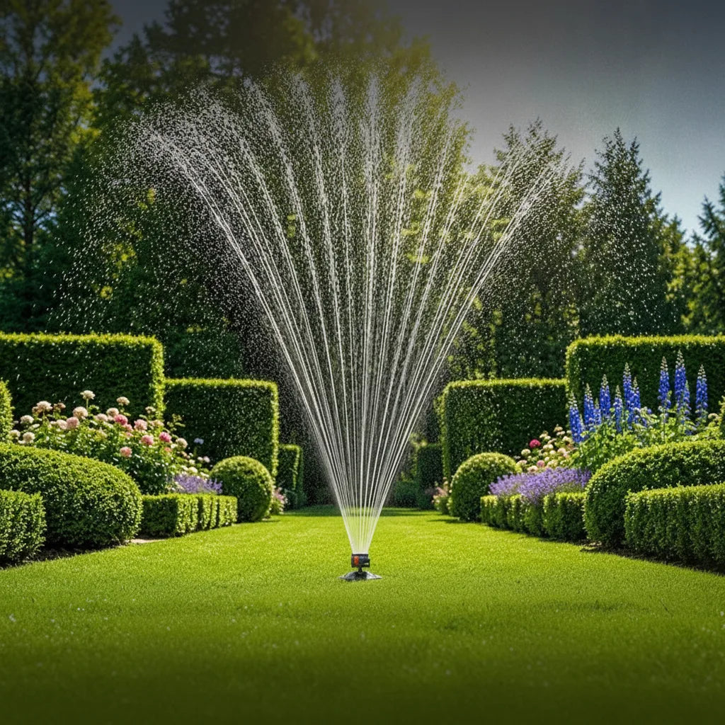 Oscillating Lawn Sprinkler 16 Nozzles Double Filter