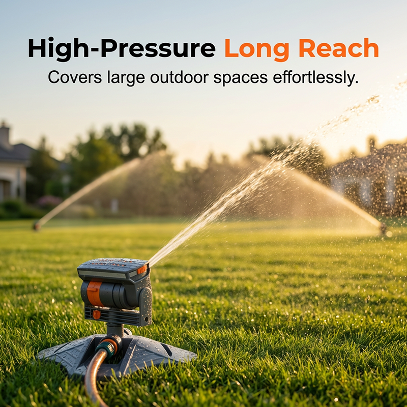 Oscillating Lawn Sprinkler Adjustable Spray Width & Weighted Base