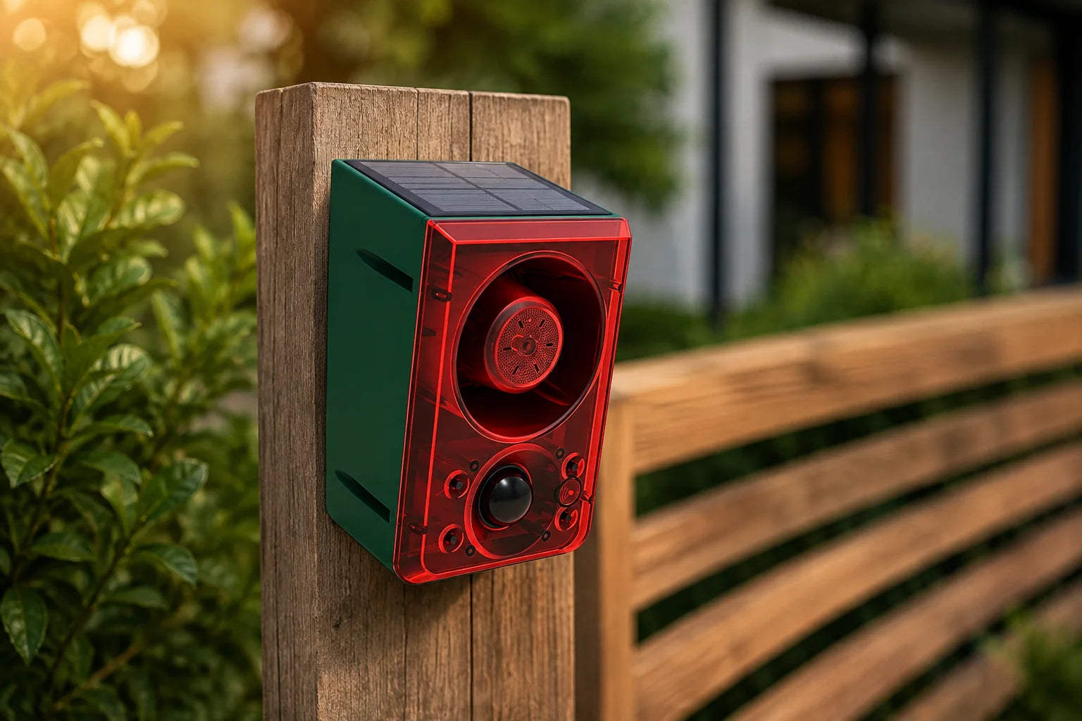 Outdoor Alarm System Solar & DC Rechargeable Motion Sensor
