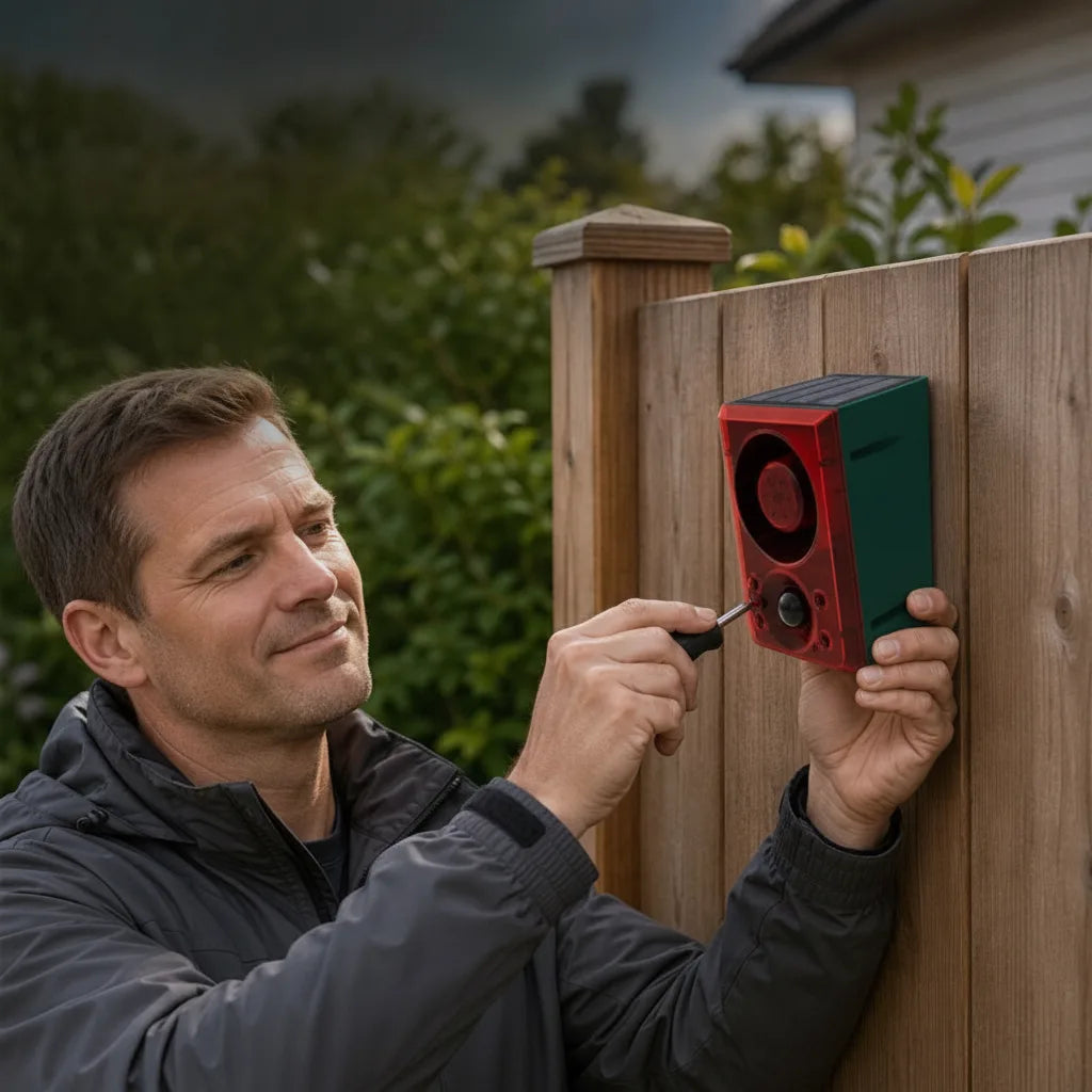 Outdoor Alarm System Solar & DC Rechargeable Motion Sensor