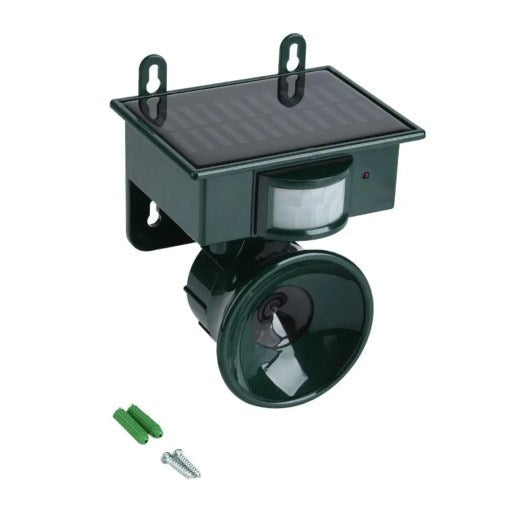 Outdoor Bird Repellent Motion-Activated Solar Ultrasonic & Acoustic