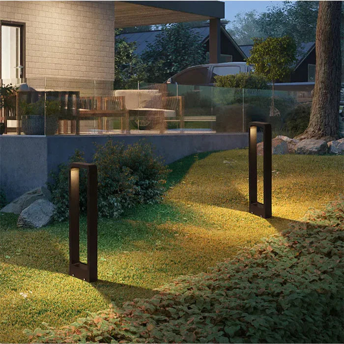 Outdoor Bollard Light Aluminum IP65 Warm White Three Heights