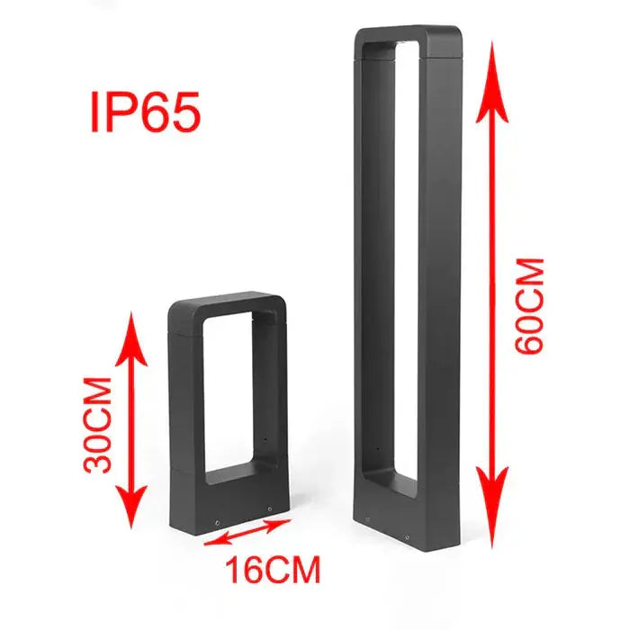 Outdoor Bollard Light IP65 Anthracite Aluminum Warm White 3000K