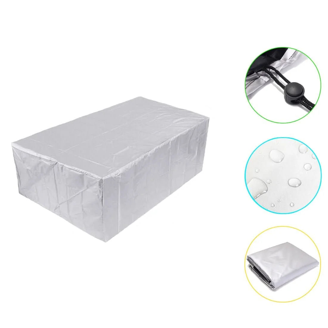 Outdoor Furniture Cover Water-Repellent Silver-Coated UV-Resistant