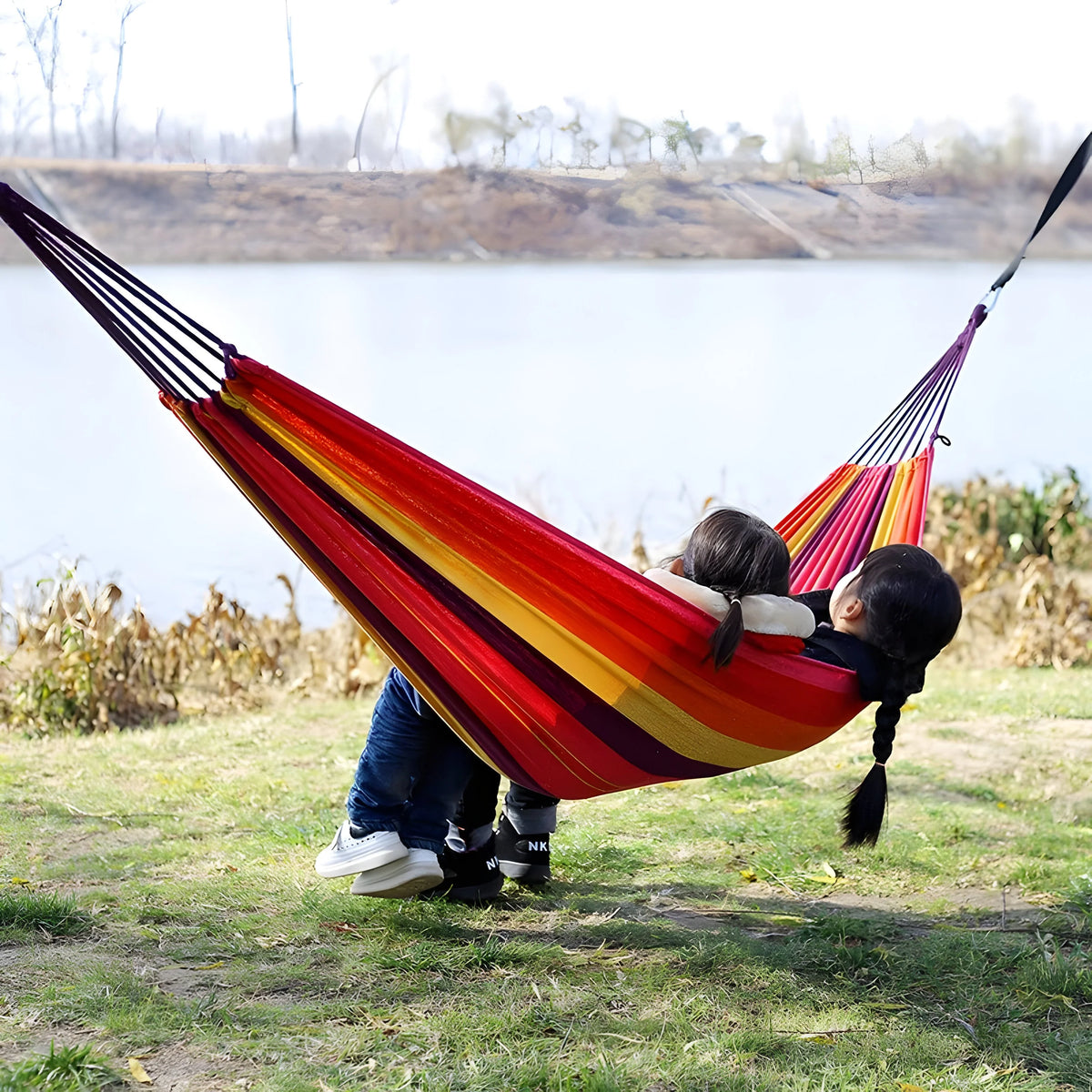 Outdoor Hammock Breathable Mesh 441 Lbs Carabiners & Bag