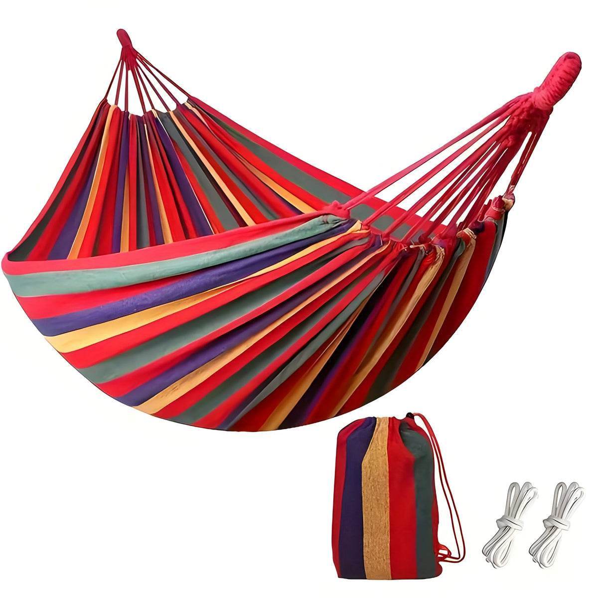 Outdoor Hammock Breathable Mesh 441 Lbs Carabiners & Bag