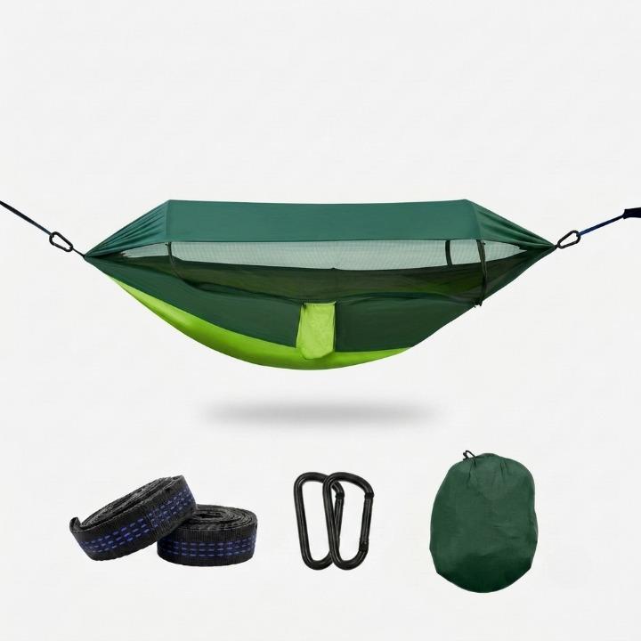 Outdoor Hammock Durable Nylon With Mosquito Net & Sunshade