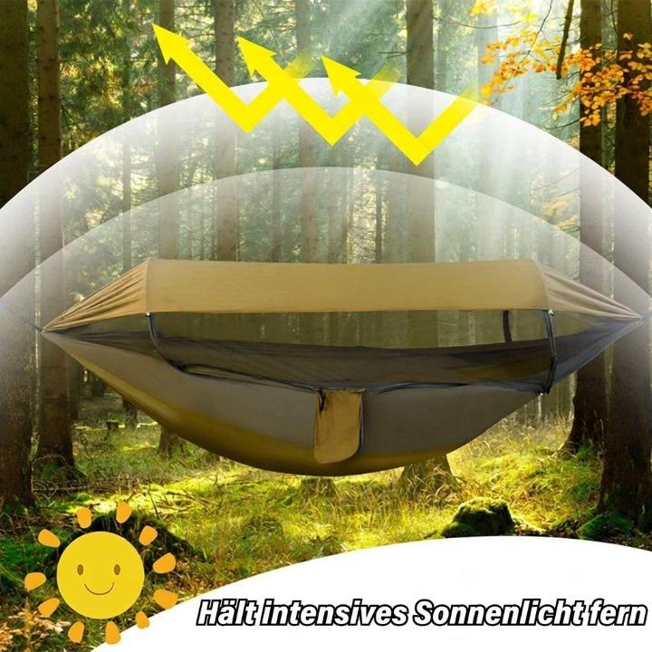 Outdoor Hammock Durable Nylon With Mosquito Net & Sunshade