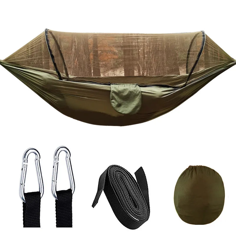 Outdoor Hammock Integrated Mosquito Net Parachute Fabric