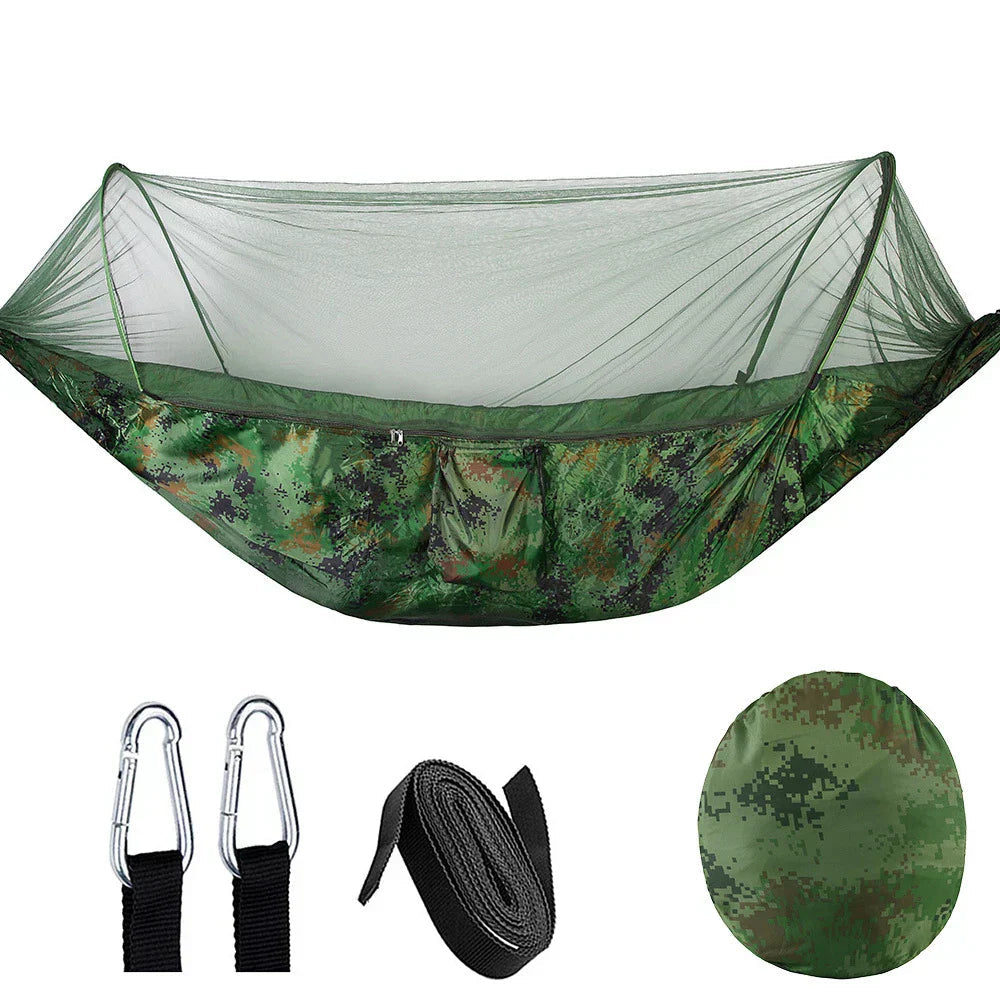 Outdoor Hammock Integrated Mosquito Net Parachute Fabric
