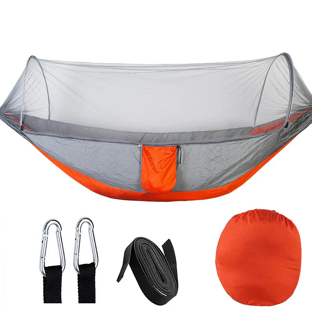 Outdoor Hammock Integrated Mosquito Net Parachute Fabric