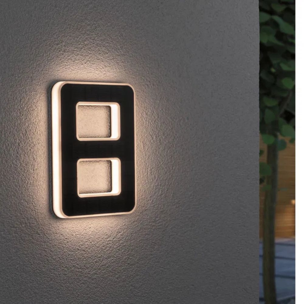 Outdoor House Number Warm White LED Weatherproof