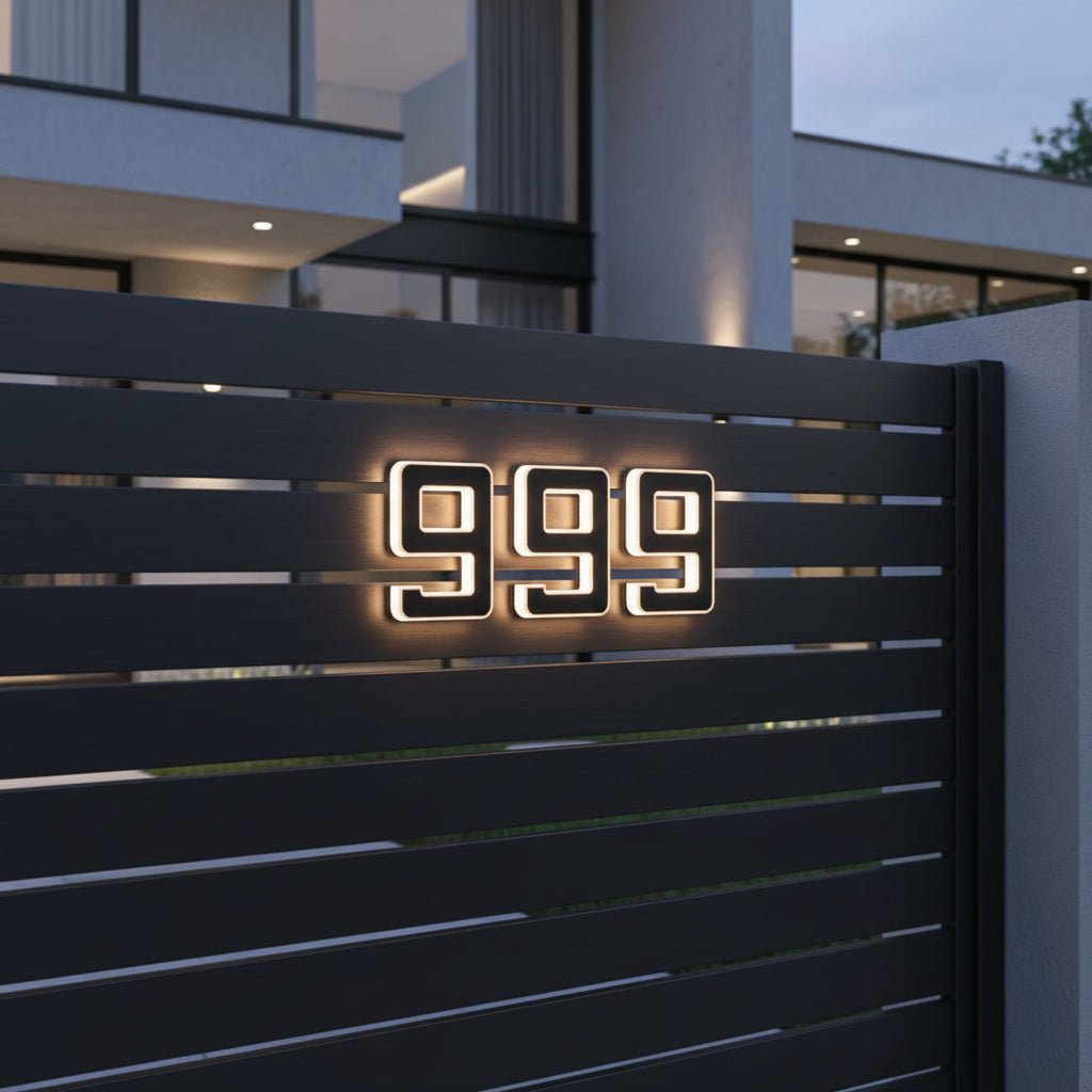 Outdoor House Number Warm White LED Weatherproof