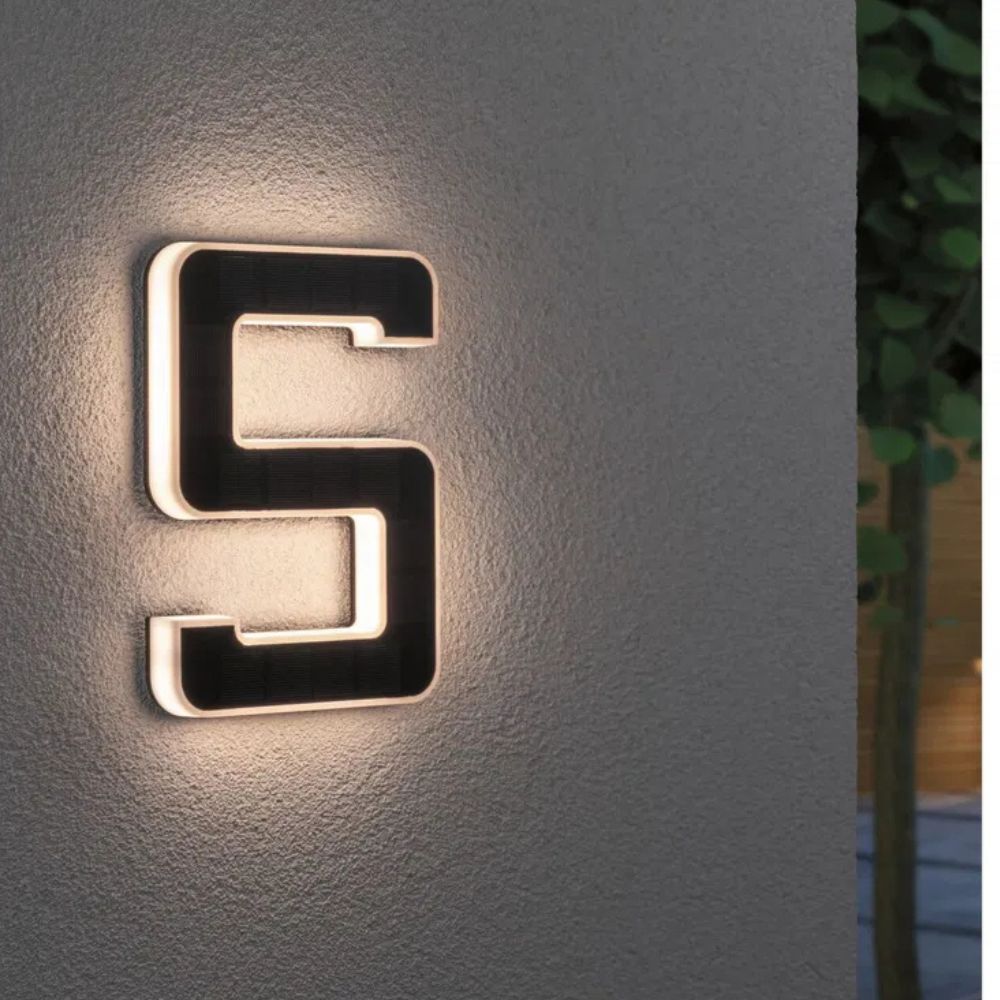 Outdoor House Number Warm White LED Weatherproof