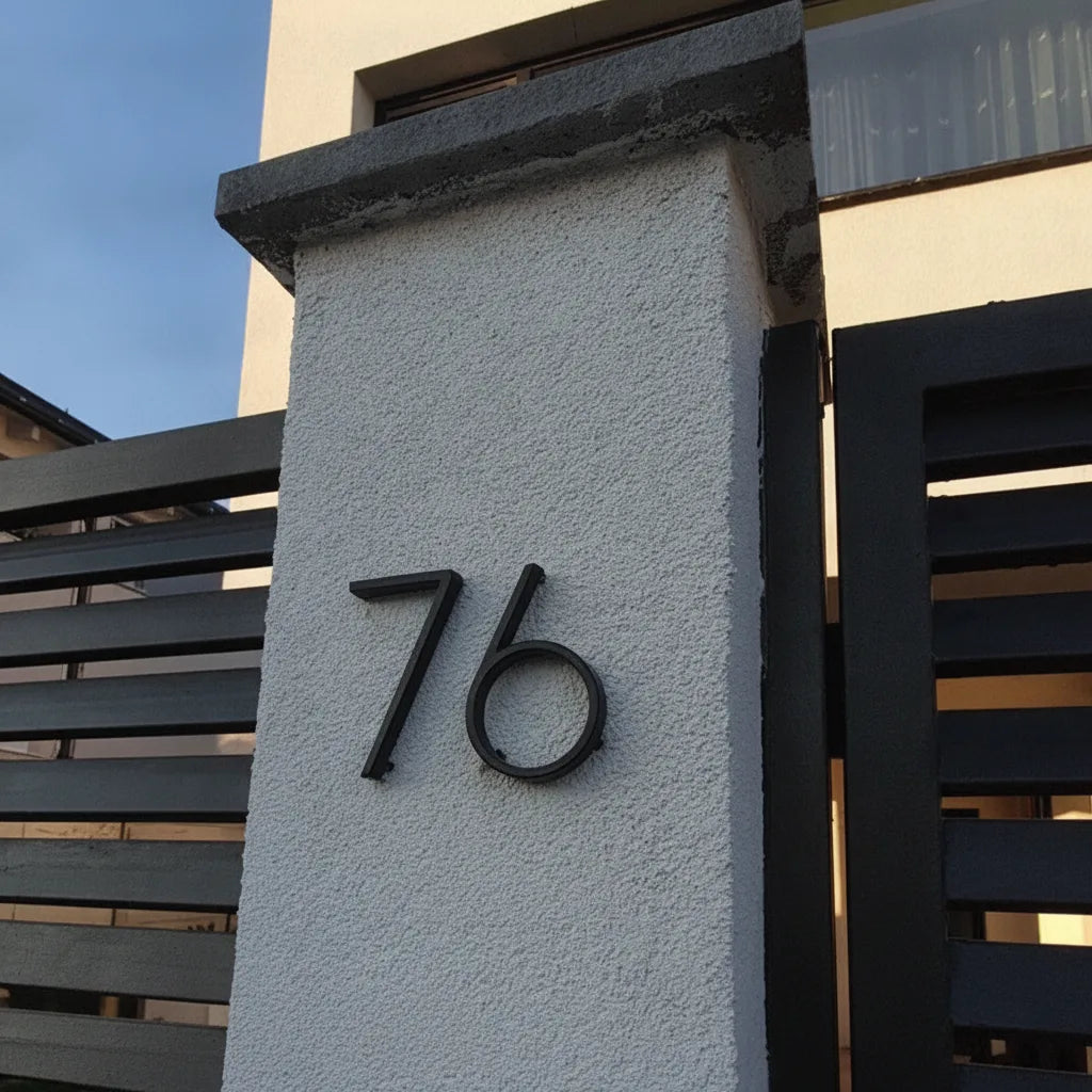 Outdoor House Number Zinc Alloy Weather-Resistant