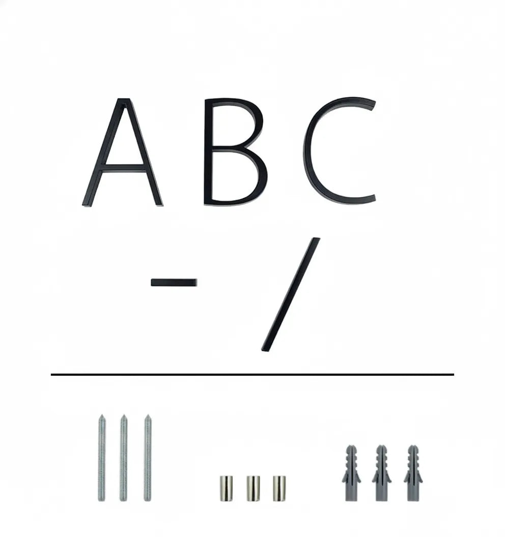 Outdoor House Number Zinc Alloy Weather-Resistant